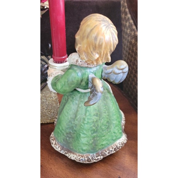 Vintage Christmas GOEBEL Hummel Frobek ANGEL Germany Figurine Candleholder 9" - Picture 4 of 11